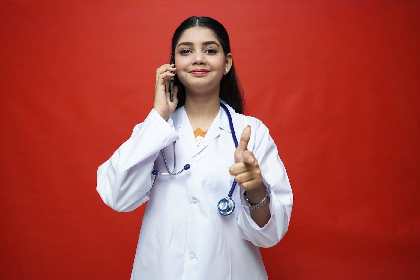 Patient using virtual GP service on phone